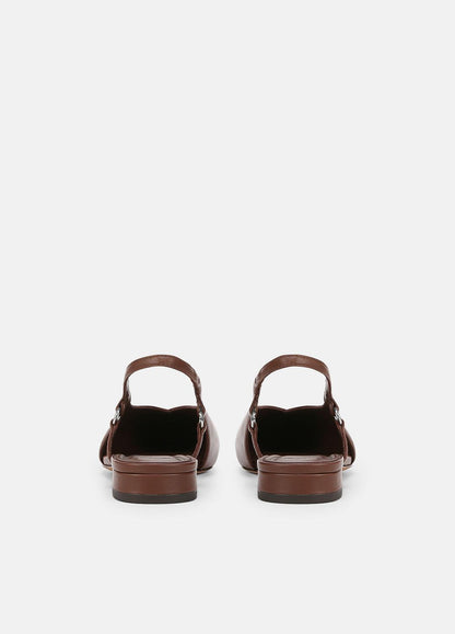 VINCE Smart Buy - Ines Leather Slingback Flat in Shoes