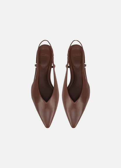 VINCE Smart Buy - Ines Leather Slingback Flat in Shoes