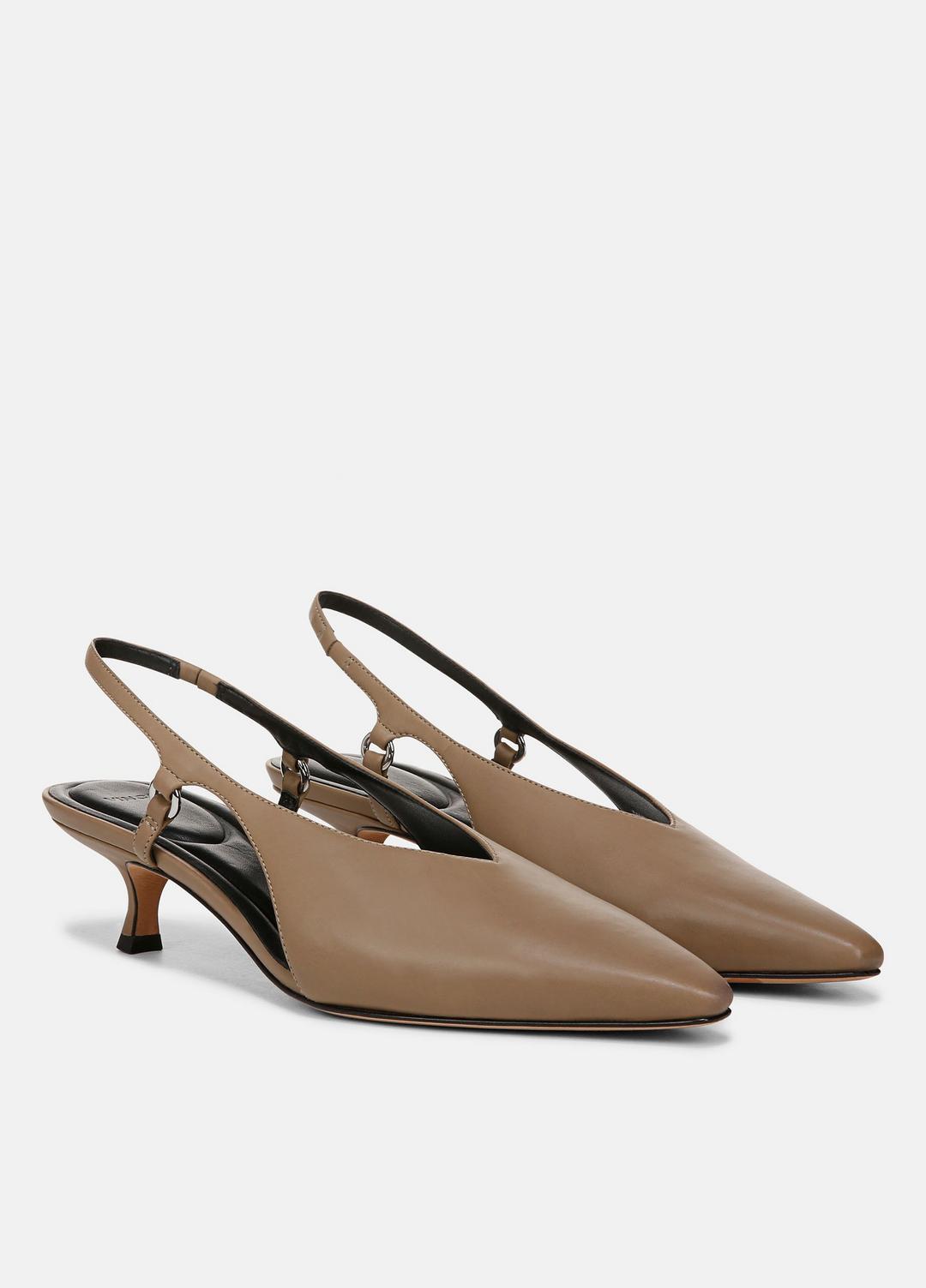 VINCE New - Sabrina Leather Slingback Kitten Heel in Shoes