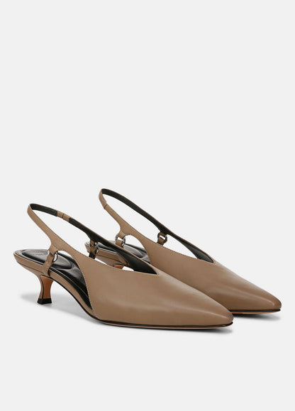 VINCE New - Sabrina Leather Slingback Kitten Heel in Shoes