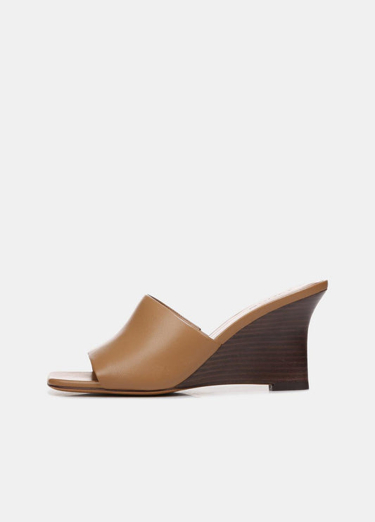 VINCE Smart Buy - Pia Leather Wedge Sandal in Shoes