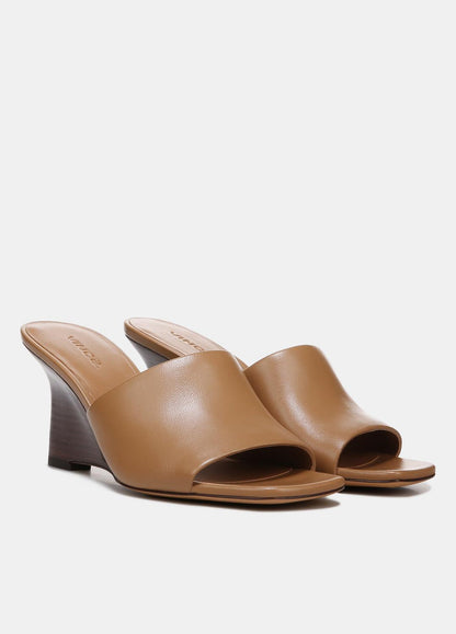 VINCE Smart Buy - Pia Leather Wedge Sandal in Shoes
