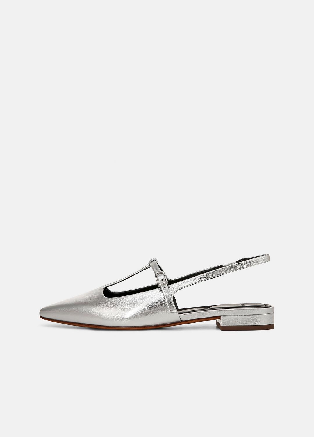 VINCE New - Iliana Metallic Leather Slingback Flat in Shoes