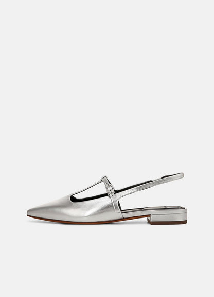 VINCE New - Iliana Metallic Leather Slingback Flat in Shoes