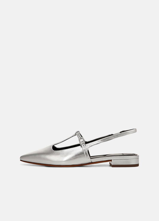 VINCE New - Iliana Metallic Leather Slingback Flat in Shoes
