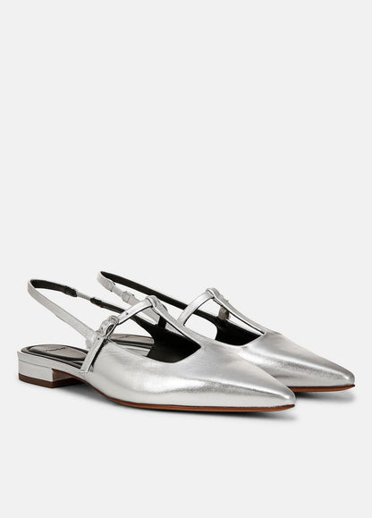 VINCE New - Iliana Metallic Leather Slingback Flat in Shoes