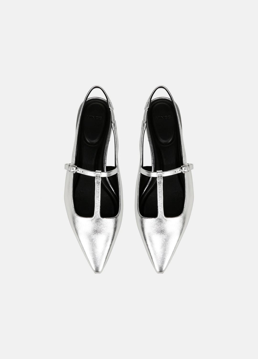 VINCE New - Iliana Metallic Leather Slingback Flat in Shoes