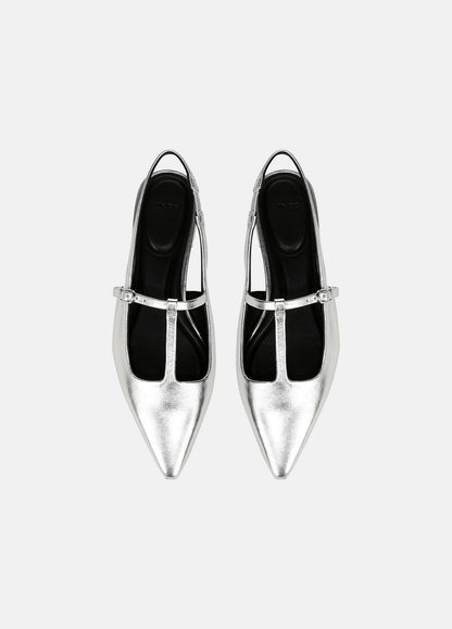 VINCE New - Iliana Metallic Leather Slingback Flat in Shoes