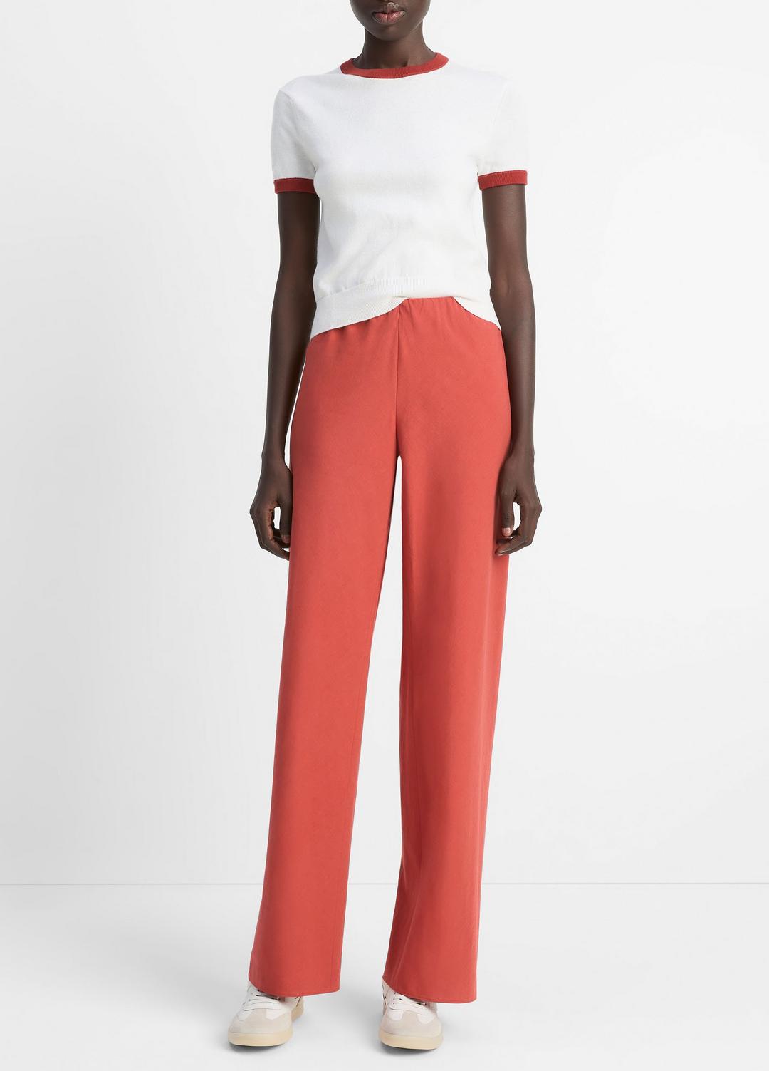 VINCE Latest - Cotton-Blend High-Waist Bias Pant in Pants & Shorts